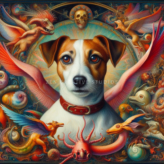 Jack Russell Terrier Dog Art Print | Design JR02