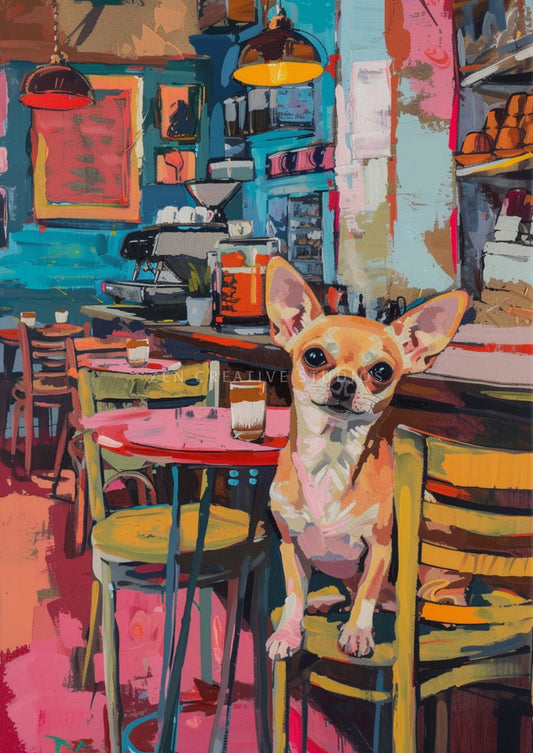 Chihuahua Dog Art Print Digital Painting | Design CHI01