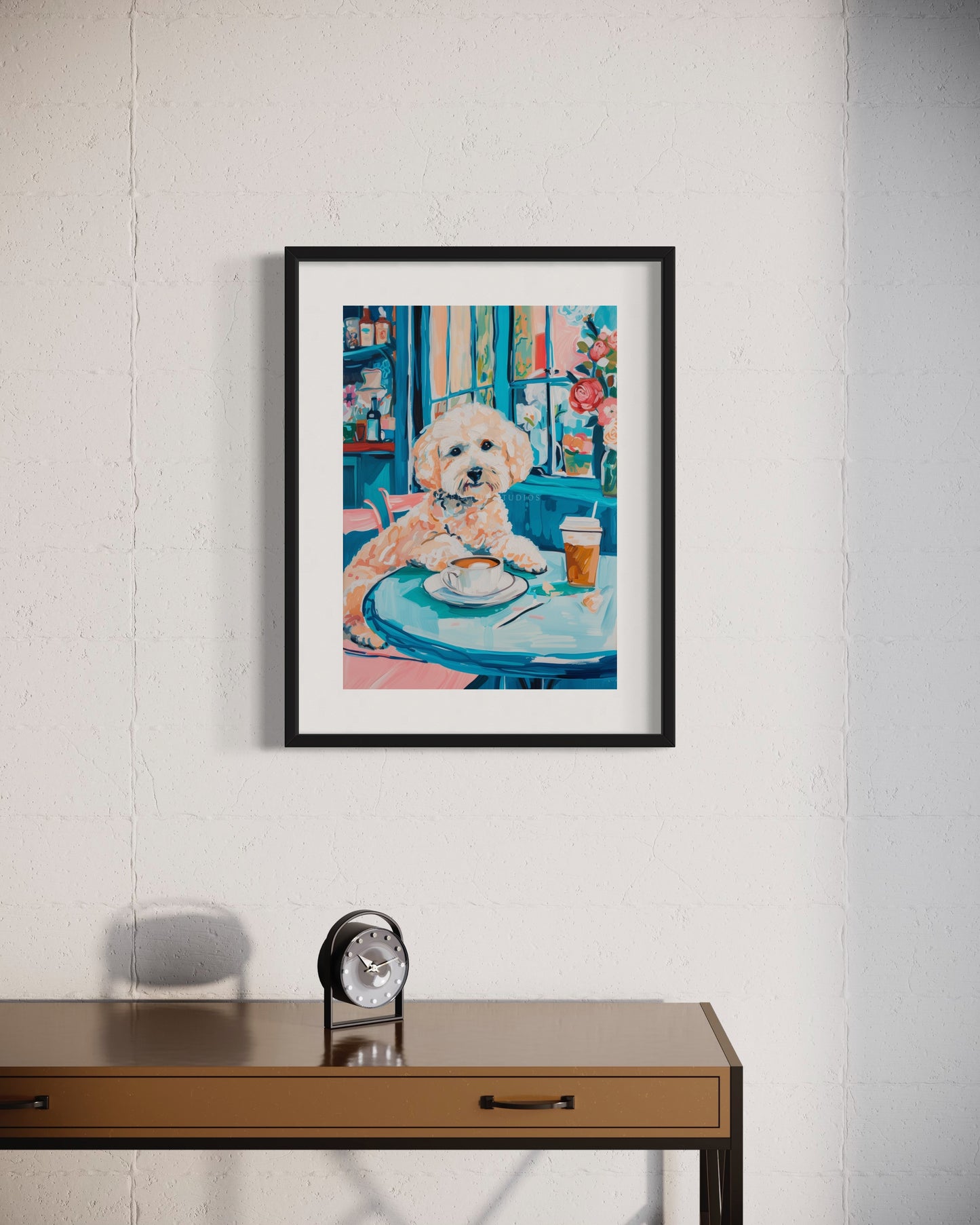 Mini Labradoodle Dog Art Print Digital Painting | Design ML02