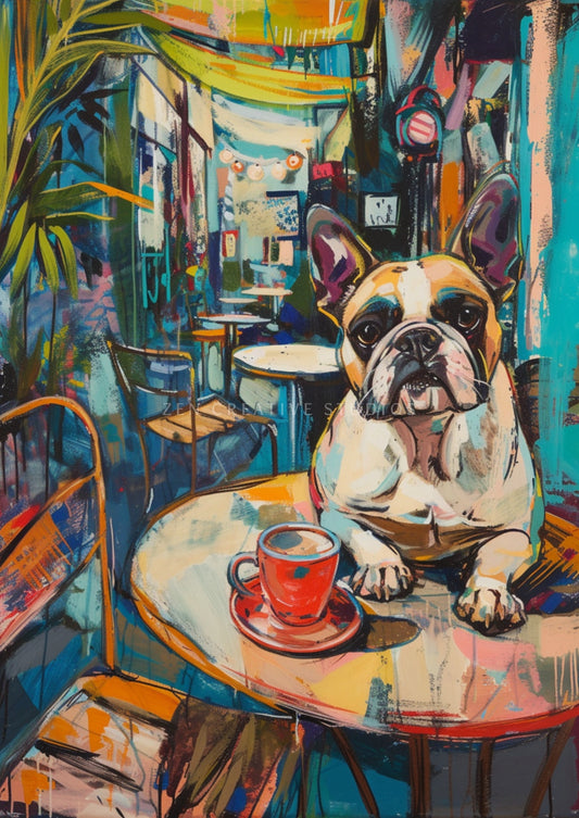 French Bulldog Dog Art Print Digital Painting | Design FB02