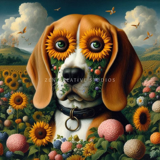 Beagle Dog Art Print | Design BE02