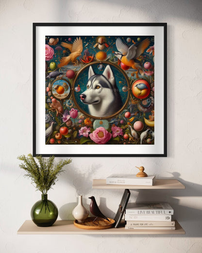 Husky Dog Art Print | Design HU03